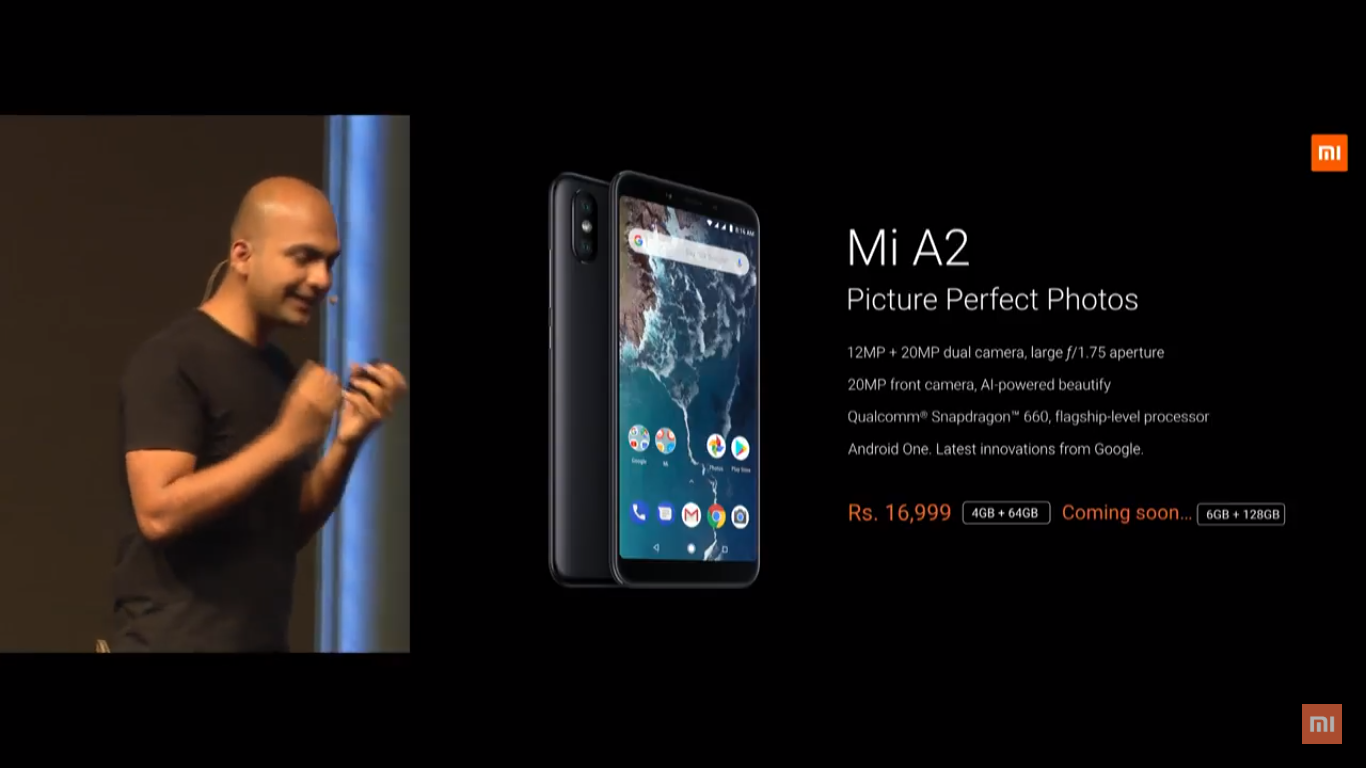 Xiaomi Mi A2 Launched in India price , specification and features