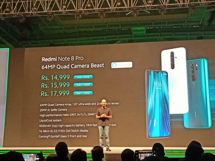 xiaomi redmi note 8 pro india launch date and price in india