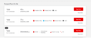 vodafone basic postpaid plans fin 2020