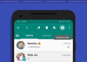how to archive chats on whatsapp for hiding messages