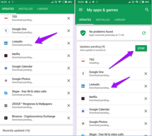 hw to stop google playstore updates and downloads in queue