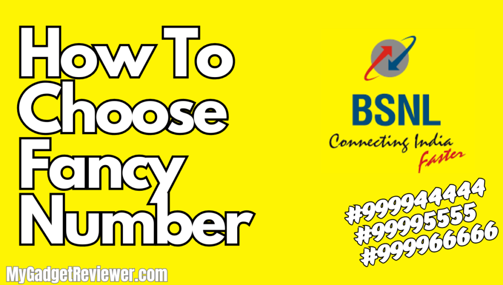 how to choose fancy number in bsnl acoount