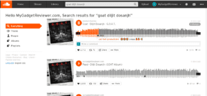 how to search music tracks in soundcloud