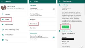 how to take chat backup in whatsapp