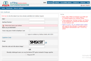 linking aadhaar with pan card online step by step tutorial