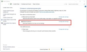 how to set High-Performance Power Plan on windows