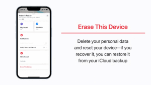 erase iphone data using icloud