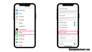 how to find blocked phone number on iphone